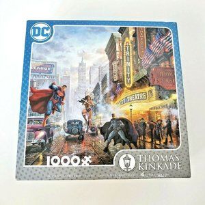 DC Comics Justice League Ceaco Puzzle Thomas Kinkade 1000 Piece W/ Bonus Poster